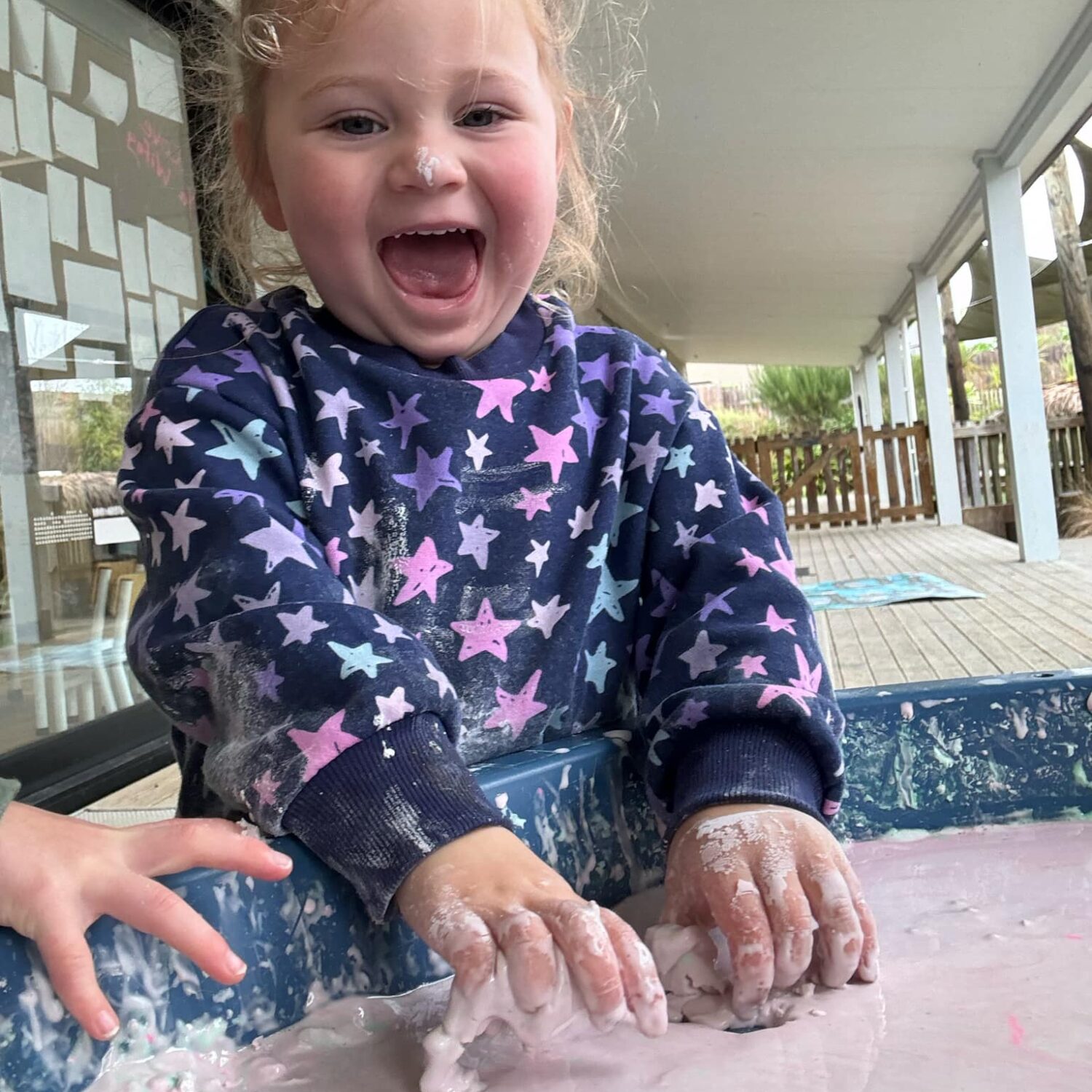 Get messy with messy play at Treetops daycare Pukekohe and Botany